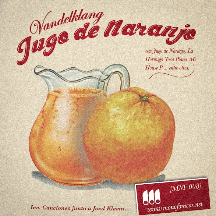 Illustration for Jugo De Naranjo by Vandelklang, orange juice with a vibrant label, showcasing fresh oranges and a refreshing drink.