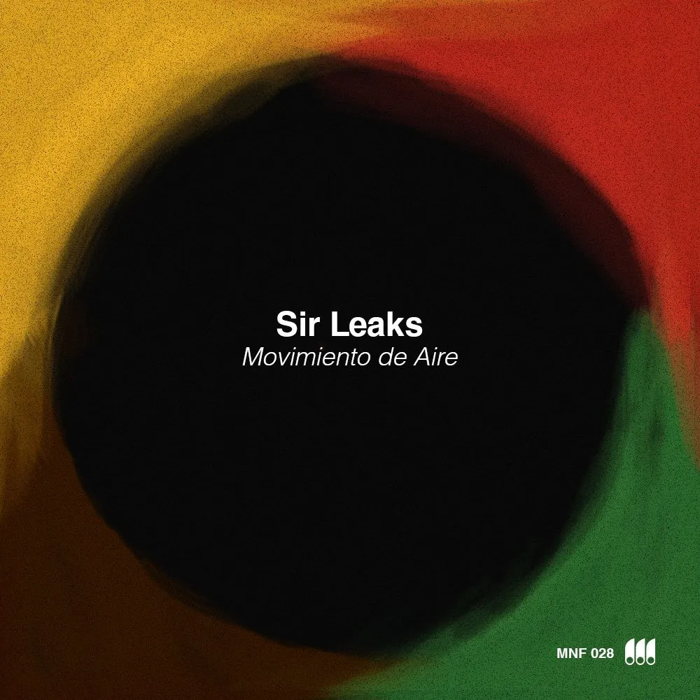 Illustration for Movimiento De Aire by Sir Leaks, featuring vibrant colors and abstract musical elements.