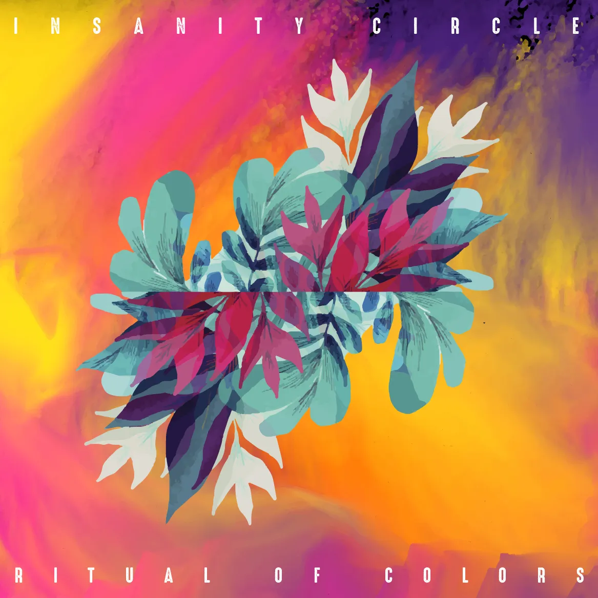 Illustration for Ritual Of Colors by Insanity Circle, featuring vibrant colors and abstract musical elements.