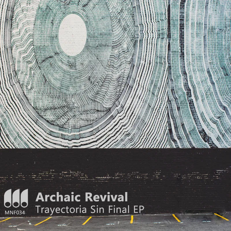 Illustration for Trayectoria Sin Final EPn by Archaic Revival, featuring vibrant colors and abstract design elements.