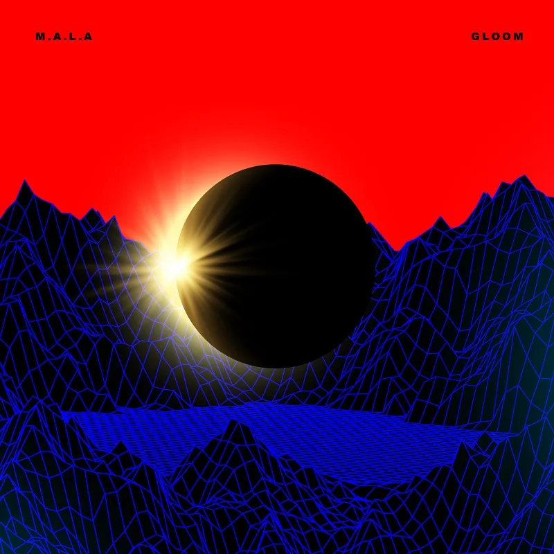 Illustration for Gloom by MALA, featuring abstract designs and vibrant colors.