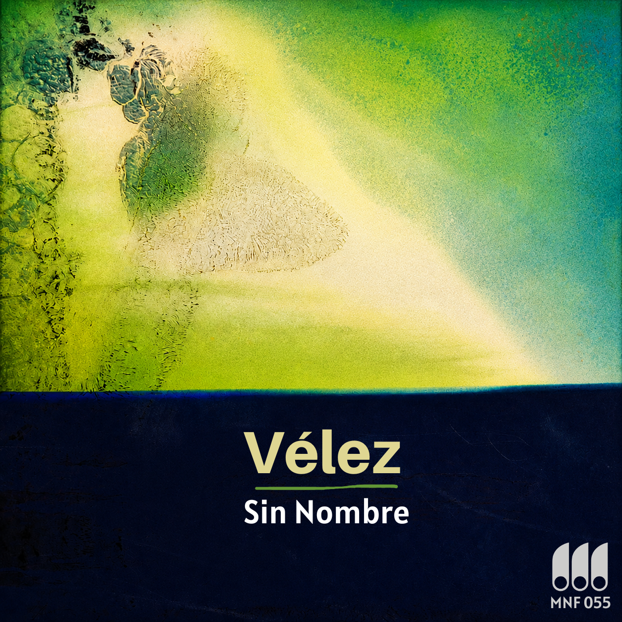 Illustration for Sin Nombre EP by Alejandro Vélez, featuring vibrant colors and dynamic shapes..
