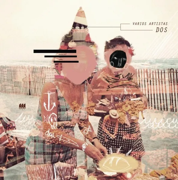 Illustration for DOS CD by Monofónicos Netlabel, featuring vibrant colors and abstract designs.