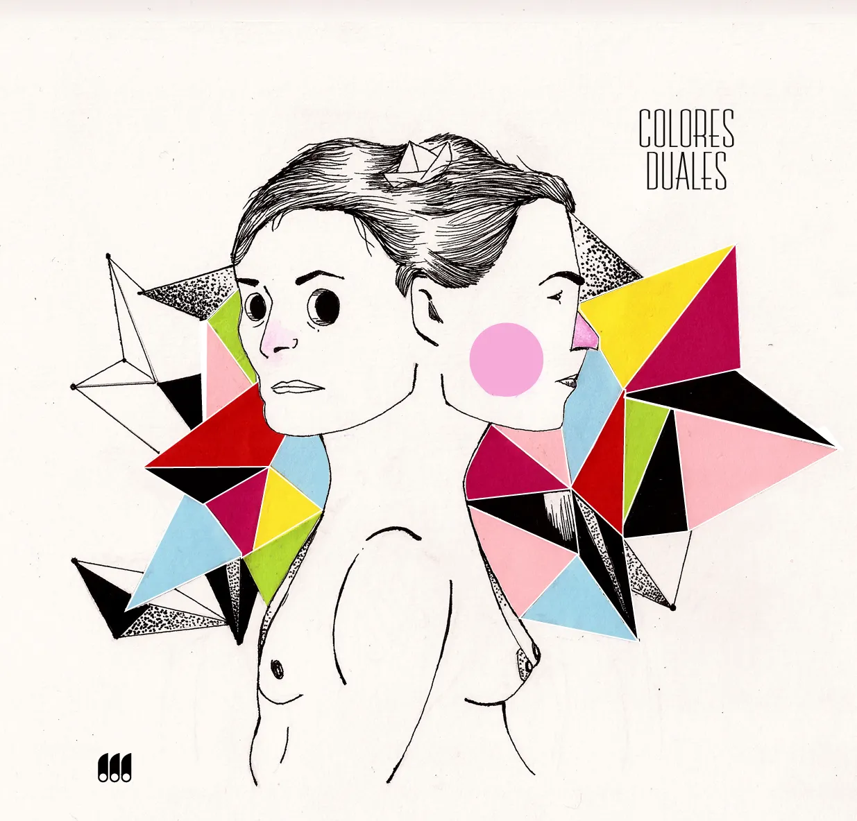 Illustration for Colores Dualesby Monofónicos Netlabel, featuring vibrant colors and abstract designs.