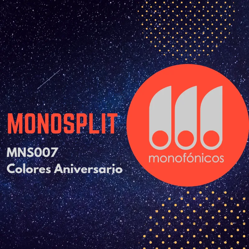 Illustration for Colores Aniversario by Monofónicos Netlabel, featuring vibrant colors and abstract designs.